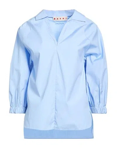 Marni Woman Top Light Blue Size 4 Cotton