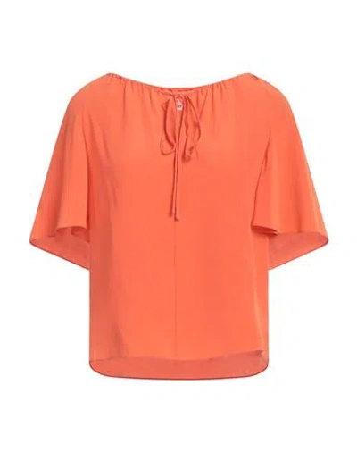 Marni Woman Top Orange Size 8 Silk