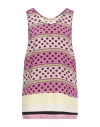 Marni Woman Top Purple Size 4 Silk In Purple