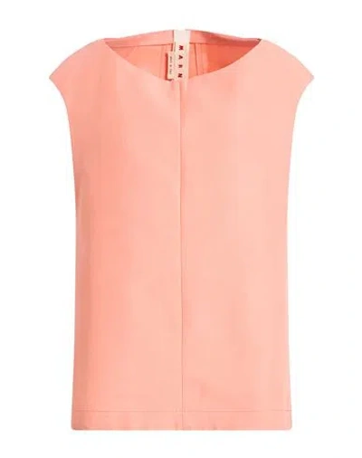 Marni Woman Top Salmon Pink Size 10 Cotton