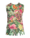 Marni Sleeveless Top With Mystical Bloom Print In White