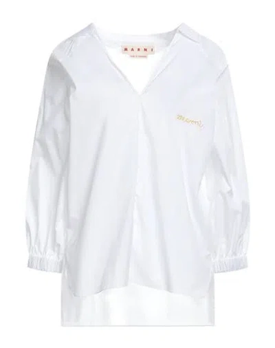 Marni Woman Top White Size 8 Cotton In White