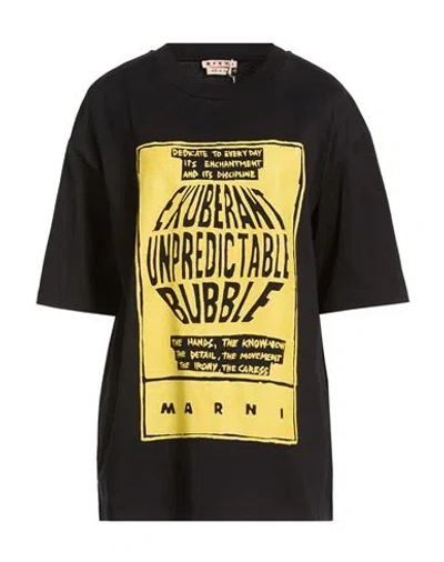 Marni Woman T-shirt Black Size 6 Cotton
