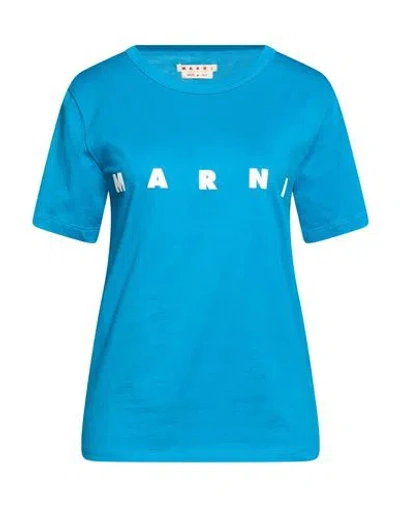 Marni Woman T-shirt Blue Size 2 Cotton