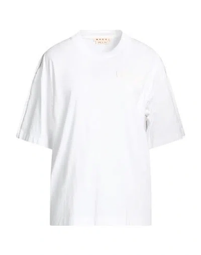 Marni Woman T-shirt White Size 4 Cotton