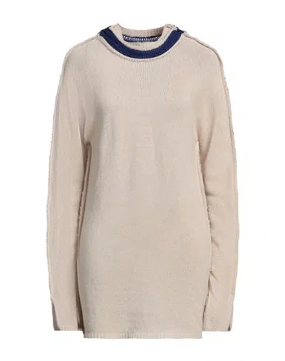 Marni Woman Turtleneck Beige Size 6 Cashmere, Wool
