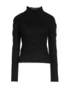 Marni Woman Turtleneck Black Size 6 Mohair Wool, Polyester In Black