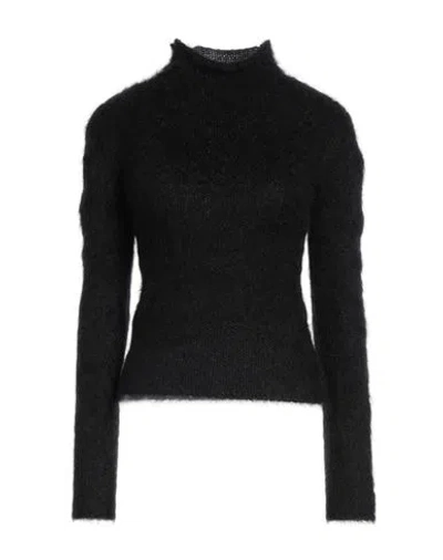 Marni Woman Turtleneck Black Size 6 Mohair Wool, Polyester