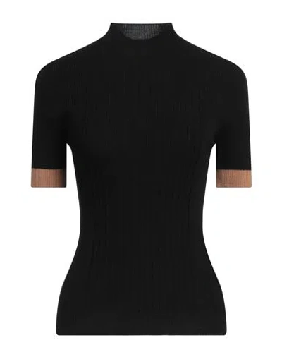 Marni Woman Turtleneck Black Size 6 Virgin Wool