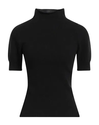 Marni Woman Turtleneck Black Size 6 Virgin Wool, Cashmere