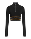 Marni Cropped Top With Ribbed Funnel Neck In Black