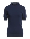 Marni Woman Turtleneck Blue Size 8 Virgin Wool, Cashmere
