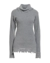 Marni Woman Turtleneck Grey Size 10 Virgin Wool, Wool, Acrylic, Polyamide In Grey