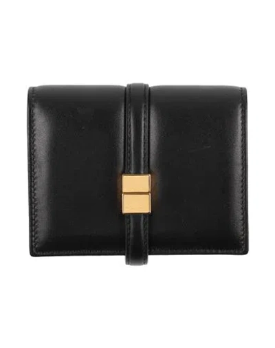 Marni Woman Wallet Black Size - Cow Leather, Brass
