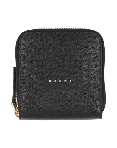 Marni Woman Wallet Black Size - Leather In Black