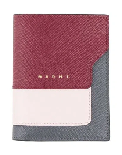 Marni Woman Wallet Burgundy Size - Bovine Leather In Red
