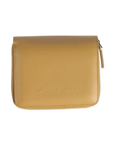 Marni Woman Wallet Camel Size - Leather In Sand