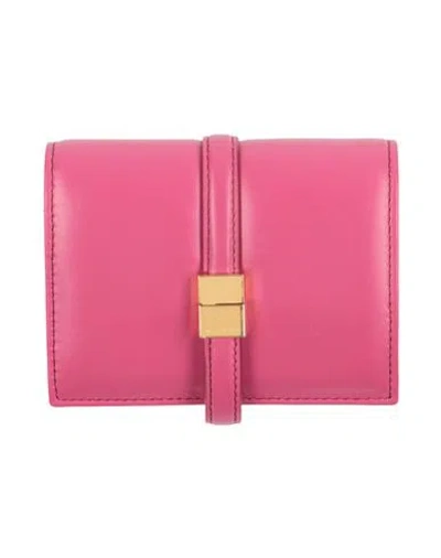 Marni Woman Wallet Magenta Size - Cow Leather, Brass In Pink