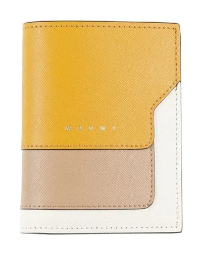 Marni Woman Wallet Mandarin Size - Bovine Leather In Mandarin