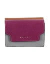 Marni Woman Wallet Plum Size - Cow Leather In Purple