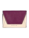 Marni Woman Wallet Plum Size - Cow Leather In Purple