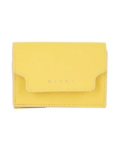Marni Woman Wallet Yellow Size - Cow Leather