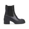 Marni 60mm Leather Chelsea Boots In Black