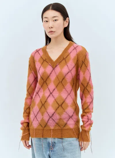MARNI MARNI WOMEN ARGYLE SWEATER