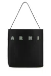Marni Leather Strap Shoulder Bag In Black
