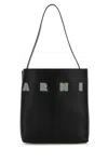 Marni Women Black Leather Small Museo Shoulder Bag