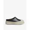 Marni Pablo Leather And Shearling Clog In Black