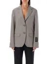 Marni Multicolor Houndstooth Wool Blend Single-breasted Blazer In Check