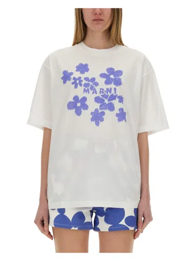 MARNI WOMEN'S BOXY T-SHIRT WITH PRINT