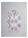 Marni Argyle Oversized Wool Cardigan