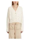 Marni Destroyed-effect Cropped Cardigan In White