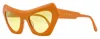 Marni Women's Cat Eye Sunglasses Devil's Pool 7af Orange 56mm In Orange