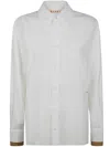 Marni Structured Collar Long Sleeve Blouse In White