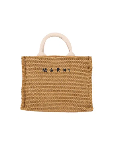 Marni Women's Contrast Leather Crossbody Bag In Brown