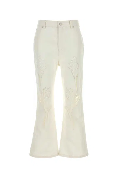 Marni Women's Cotton Denim Jeans In White