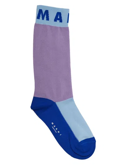 Marni Women's Cotton Socks In Violet