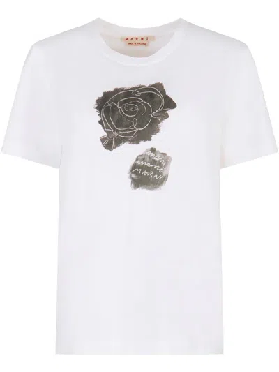 Marni Women Cotton T-shirt In White
