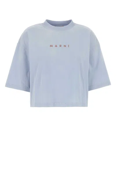 Marni Women's Cotton T-shirt In Blue