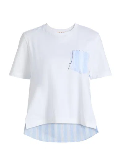 Marni Women's Cotton T-shirt In White