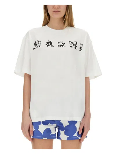 MARNI WOMEN'S COTTON TSHIRT WITH LOGO