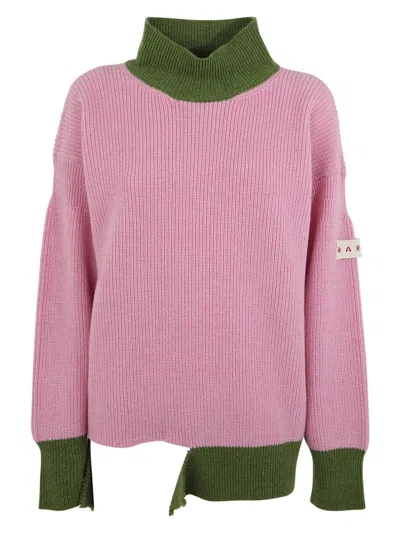 MARNI WOMEN'S CREW NECK LONG SLEEVES LOOSE FIT SWEATER