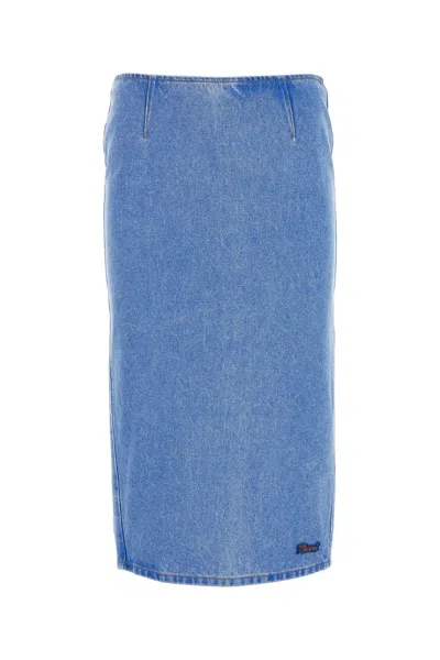 Marni Women Denim Skirt In Blue