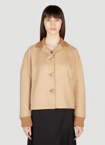 Marni Women Dijon Felt Jacket In Cream