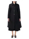 Marni Minimalist Black Cotton Raincoat For Women In Black