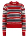Marni Striped Mohair Blend Crewneck Sweater