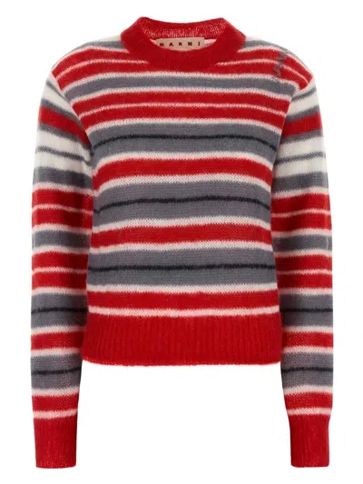 MARNI WOMEN'S EMBROIDERED MOHAIR BLEND SWEATER
